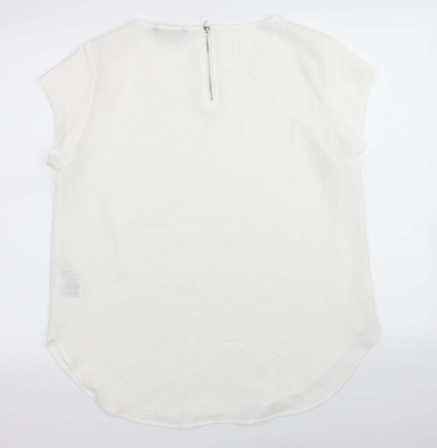 Only Womens White   Basic Blouse Size 8