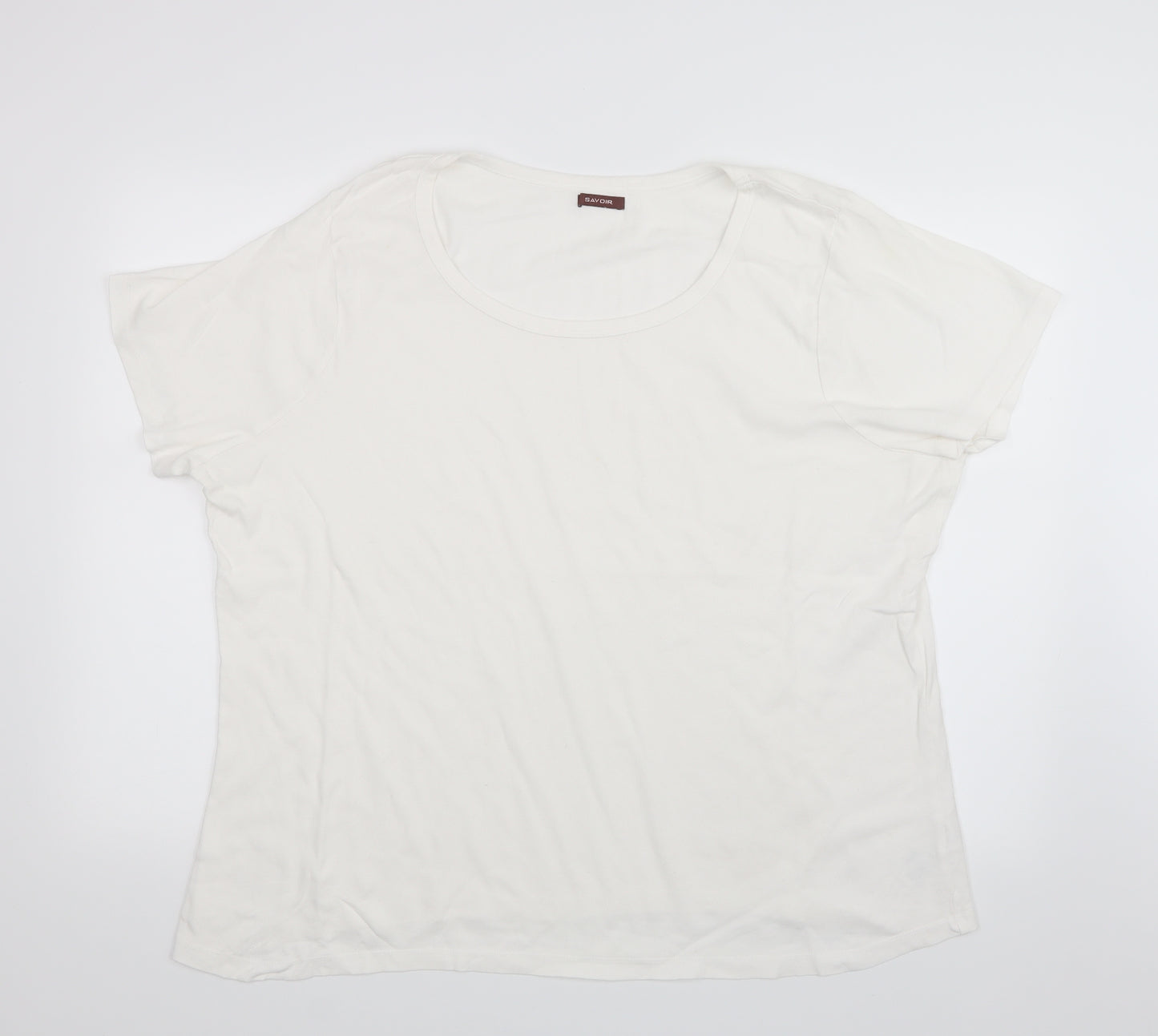 Savoir Womens White   Basic T-Shirt Size 26
