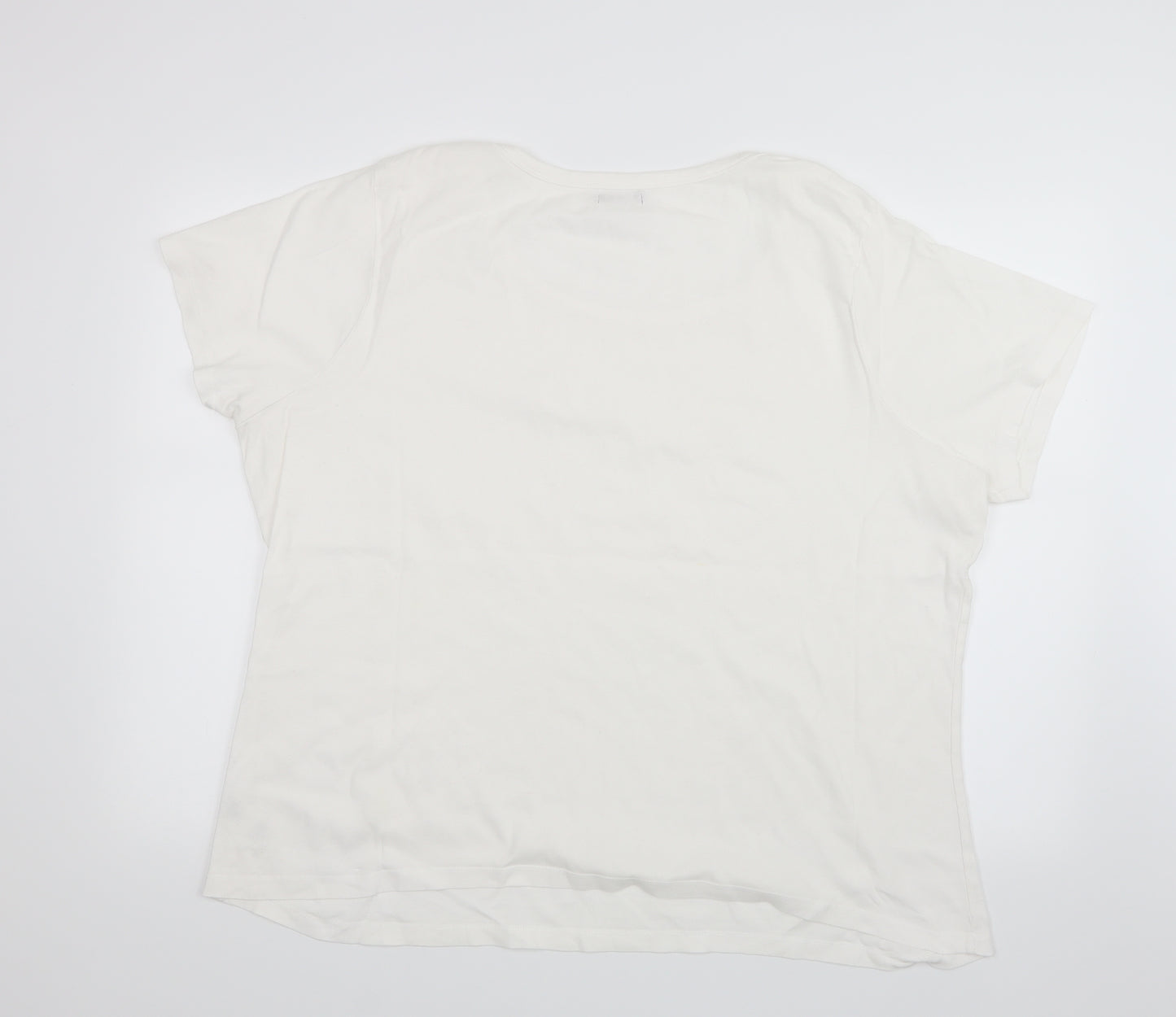Savoir Womens White   Basic T-Shirt Size 26