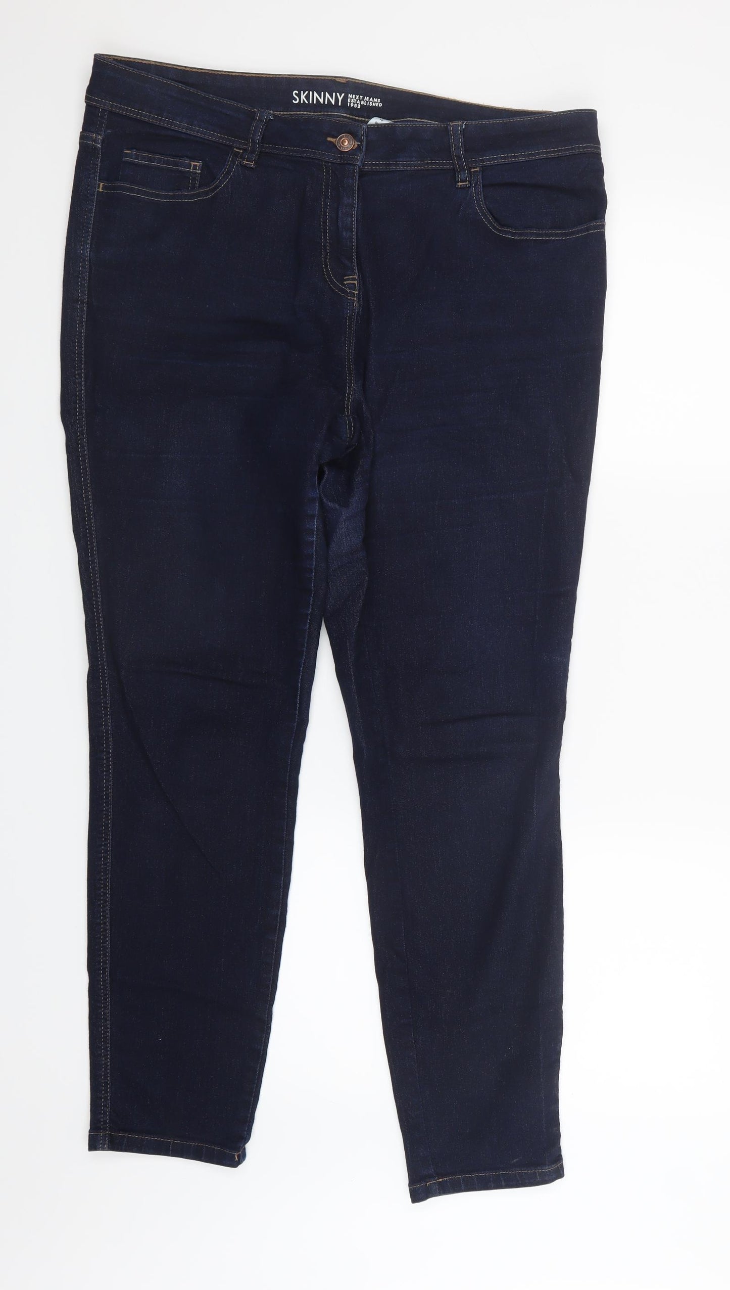 NEXT Womens Blue  Denim Skinny Jeans Size 16 L28 in