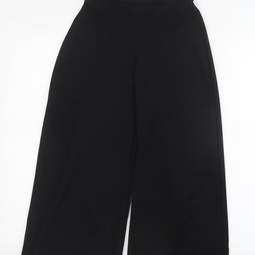 Boohoo Womens Black   Cropped Trousers Size 6 L20.5 in
