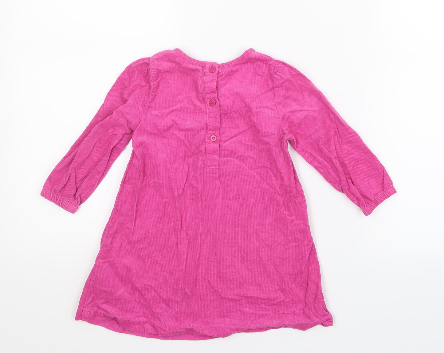 Mothercare Girls Pink   Shirt Dress  Size 12-18 Months