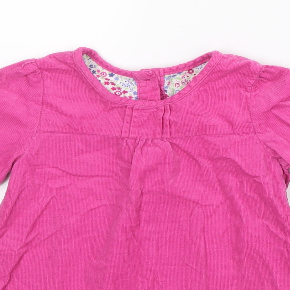 Mothercare Girls Pink   Shirt Dress  Size 12-18 Months