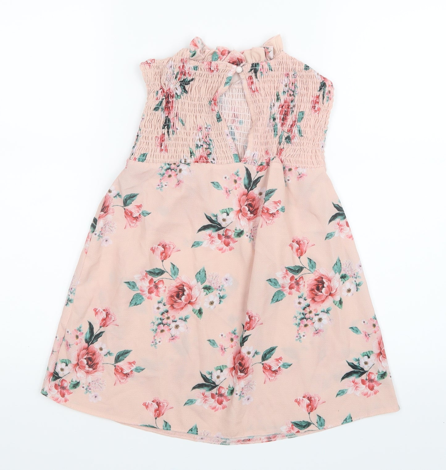 Select Womens Pink Floral  Basic Blouse Size 8