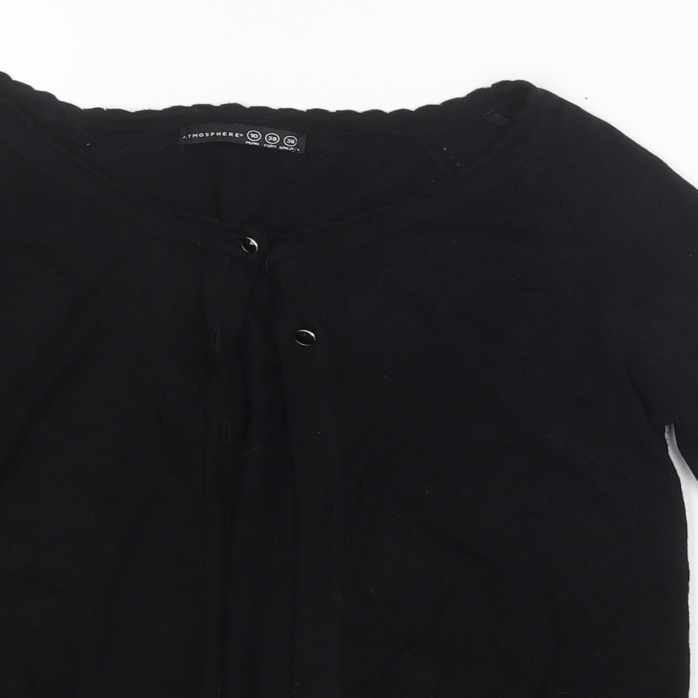 Atmosphere Womens Black  Knit Cardigan Jumper Size 10