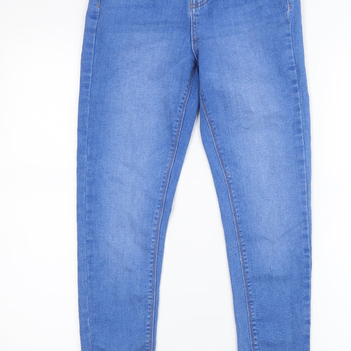 Denim Co. Womens Blue  Denim Straight Jeans Size 10 L26.5 in