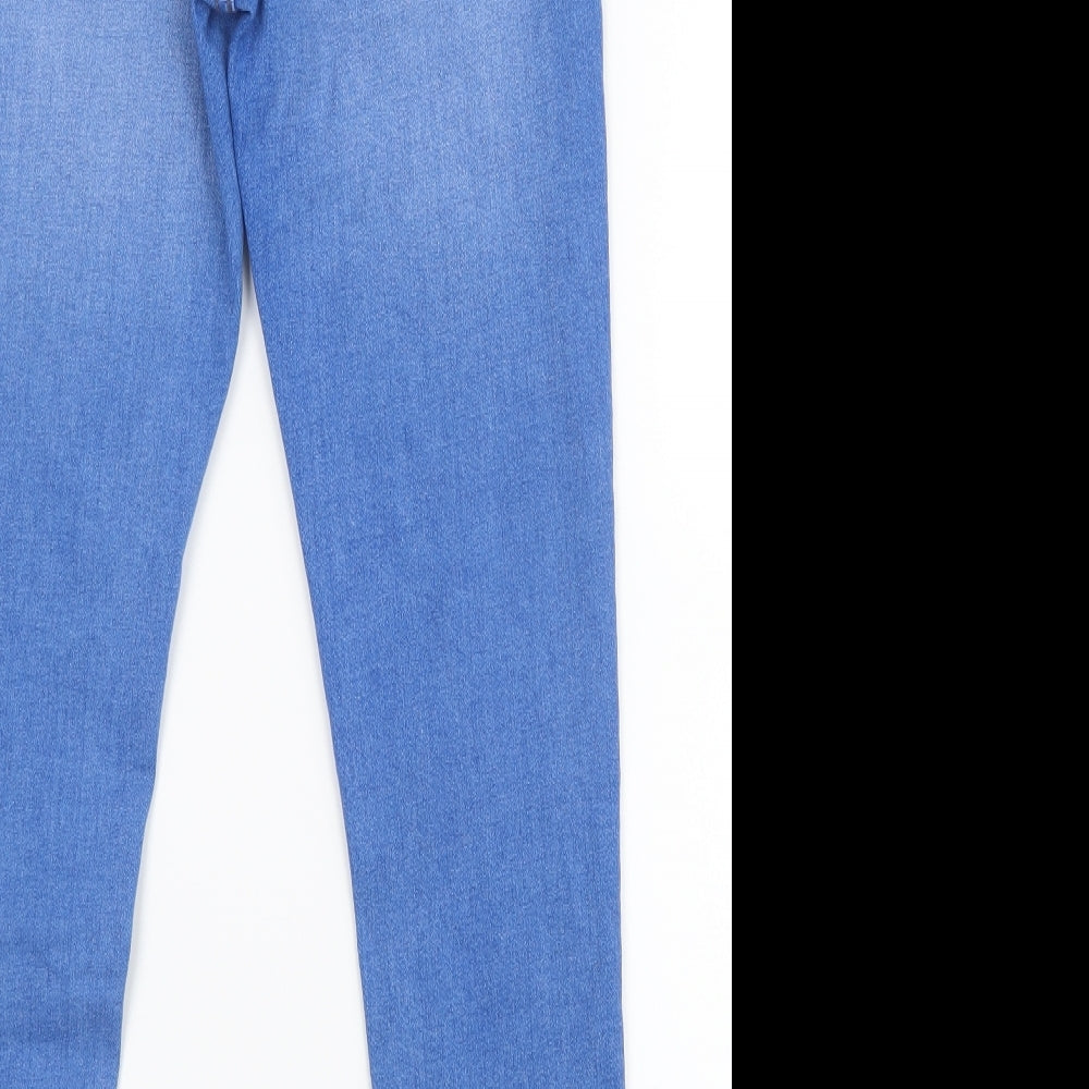 Denim Co. Womens Blue  Denim Straight Jeans Size 10 L26.5 in
