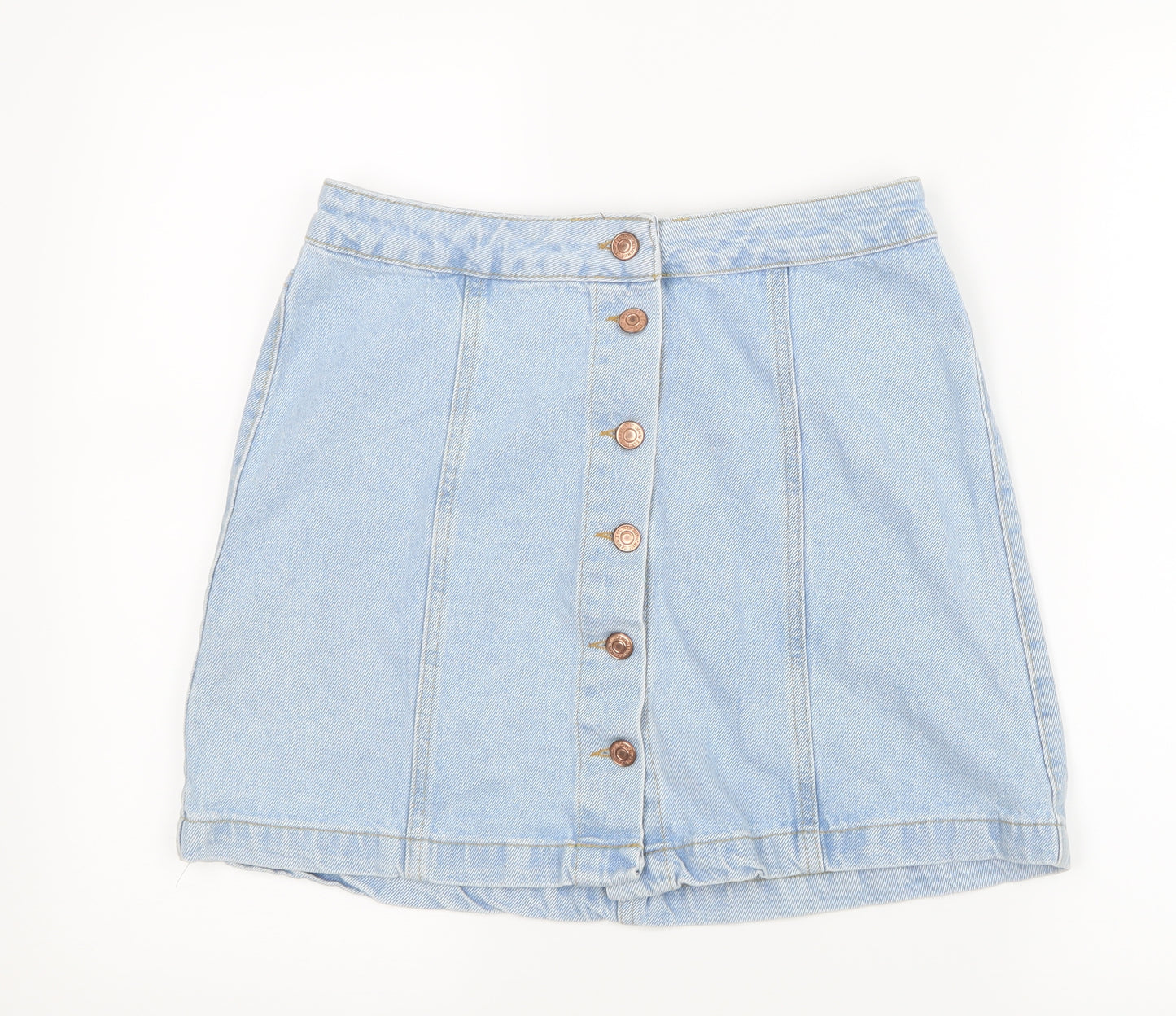 New Look Womens Blue  Denim Straight & Pencil Skirt Size 10