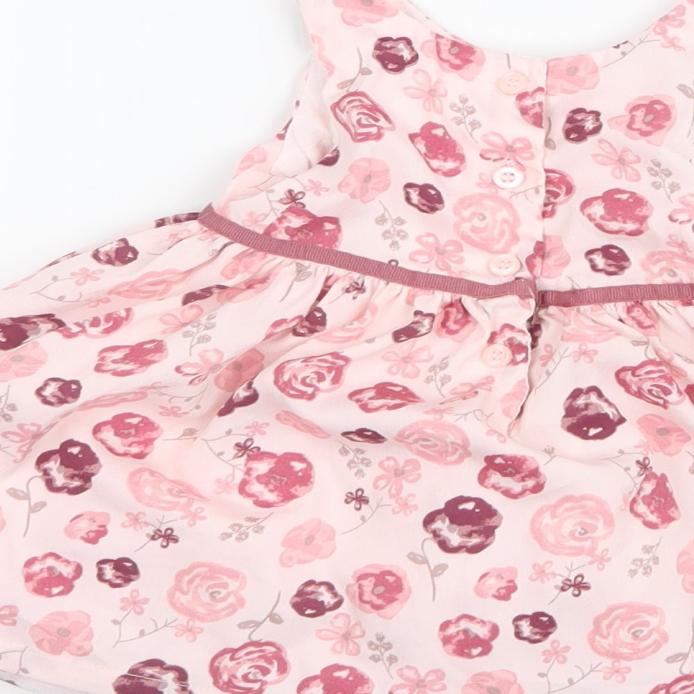 Matalan Girls Pink Floral  A-Line  Size 3-6 Months