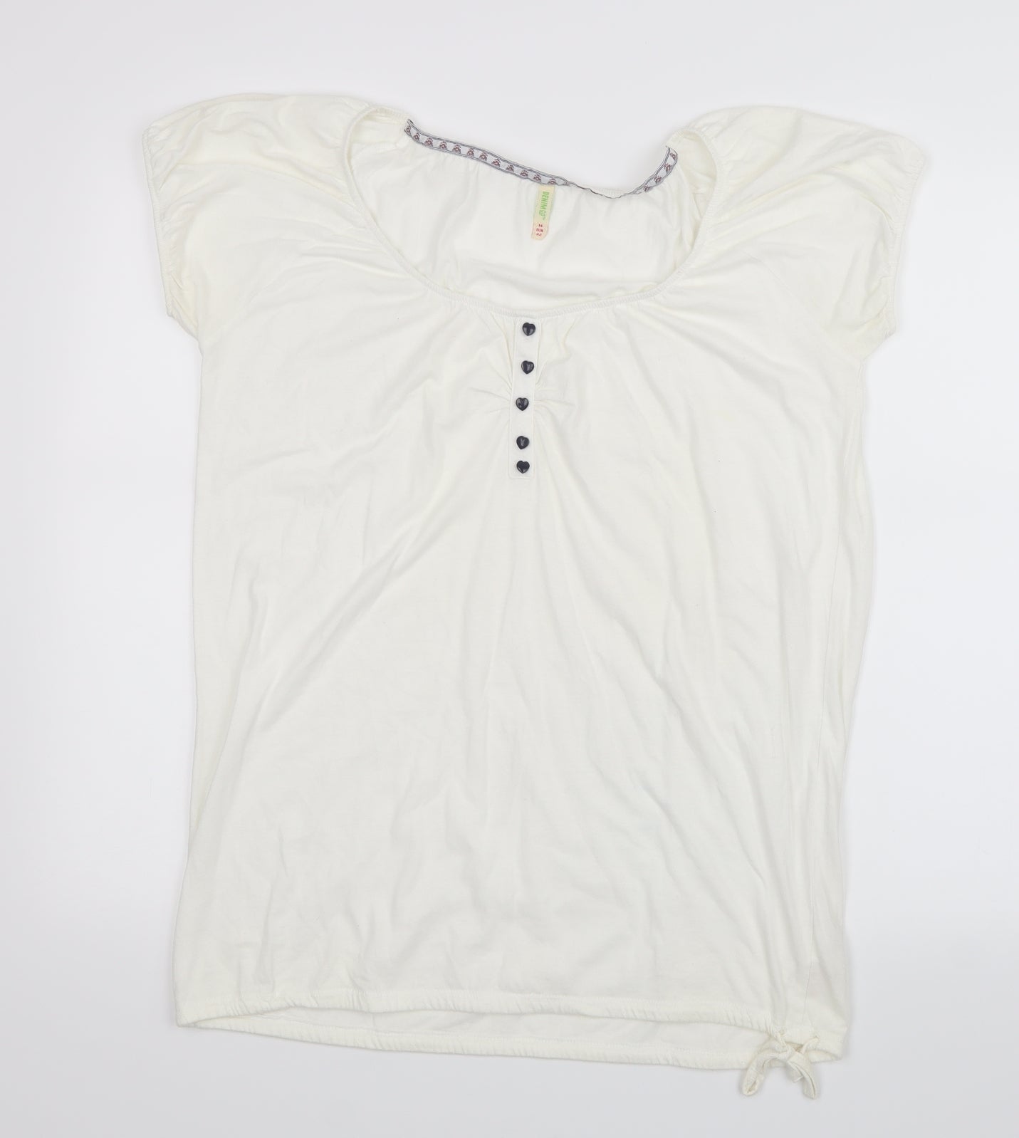 Denim Co Womens White   Basic T-Shirt Size 14