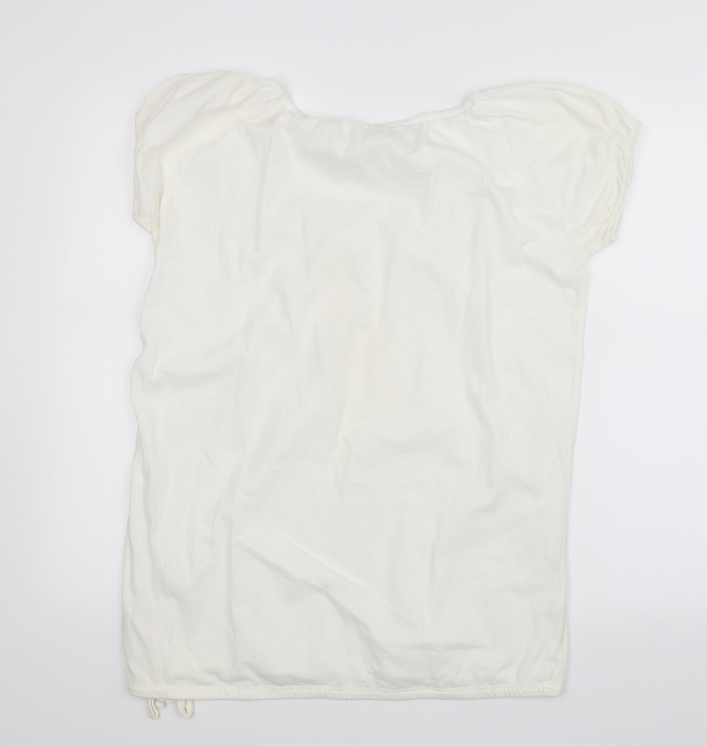 Denim Co Womens White   Basic T-Shirt Size 14
