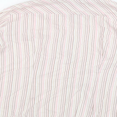 Marks and Spencer Womens Pink Striped  Basic Button-Up Size 22