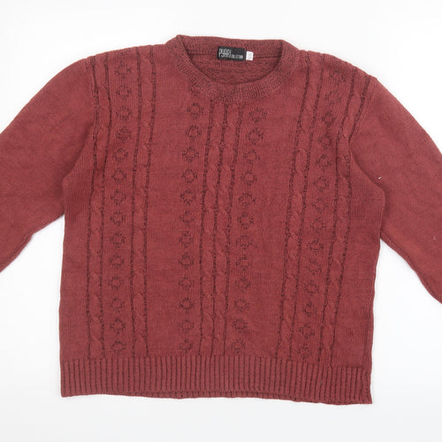 Pyari Womens Red  Knit Pullover Jumper Size L