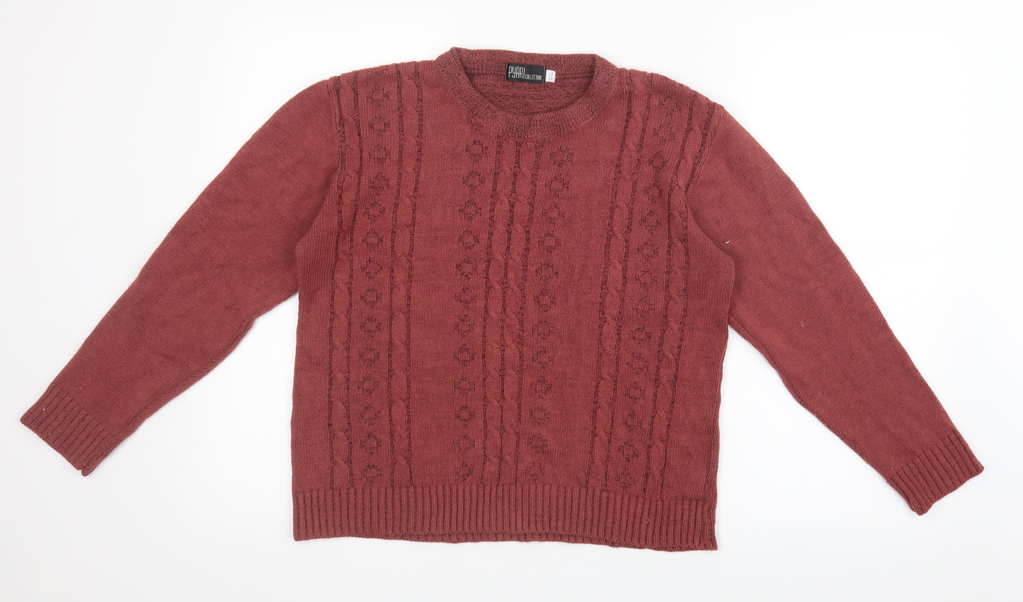Pyari Womens Red  Knit Pullover Jumper Size L