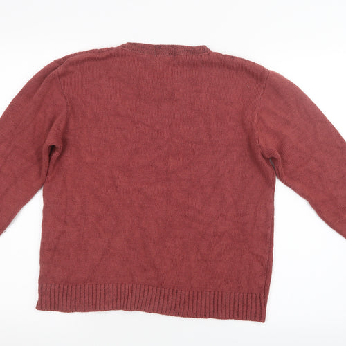 Pyari Womens Red  Knit Pullover Jumper Size L