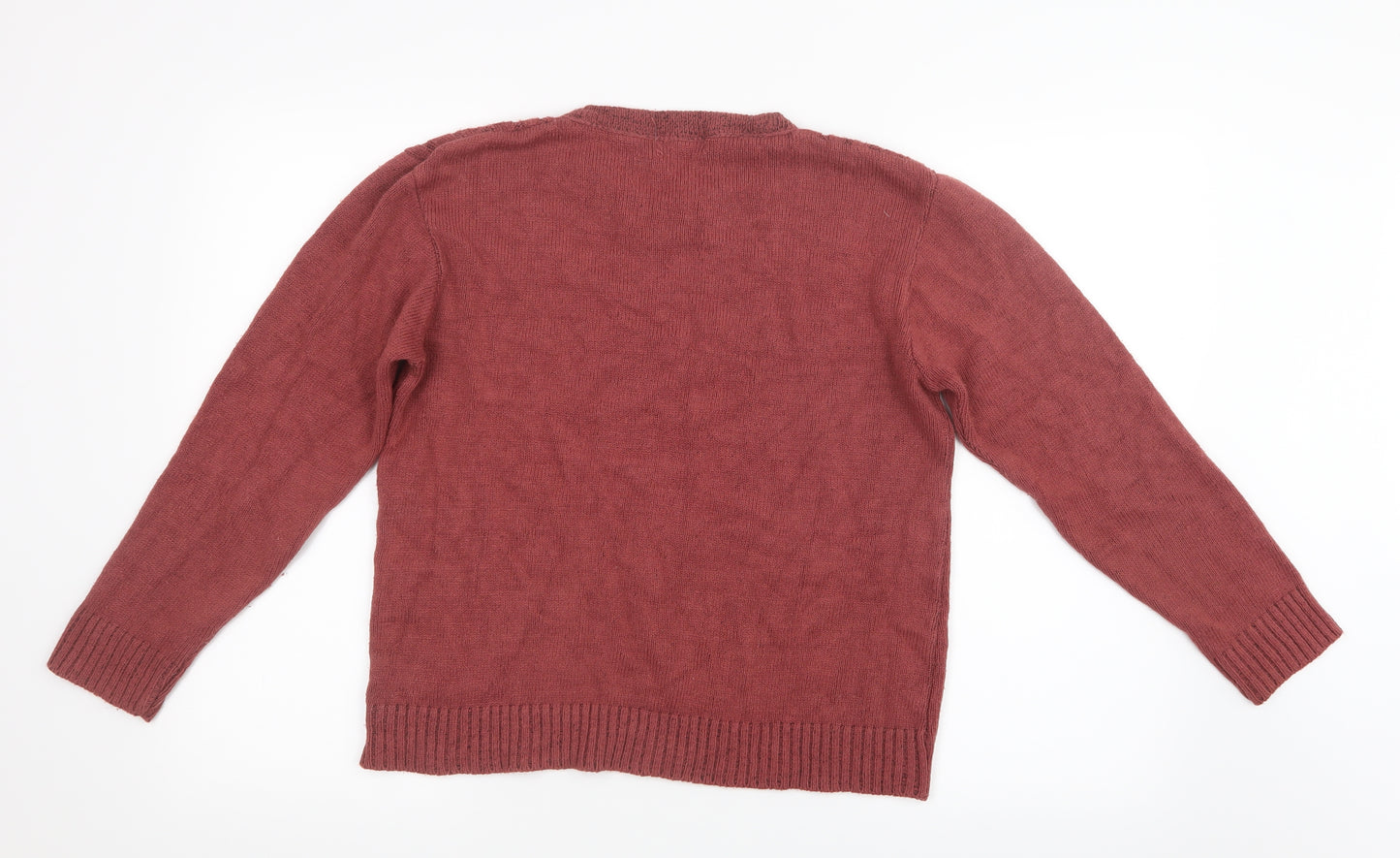 Pyari Womens Red  Knit Pullover Jumper Size L