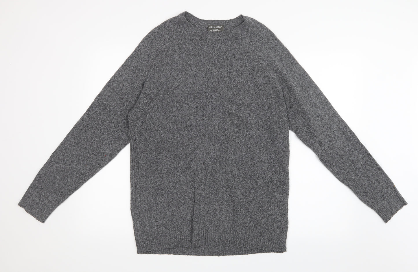 Primark Mens Grey  Knit Pullover Jumper Size M