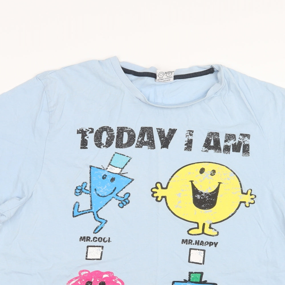 George Mens Blue    T-Shirt Size L  - Mr Men