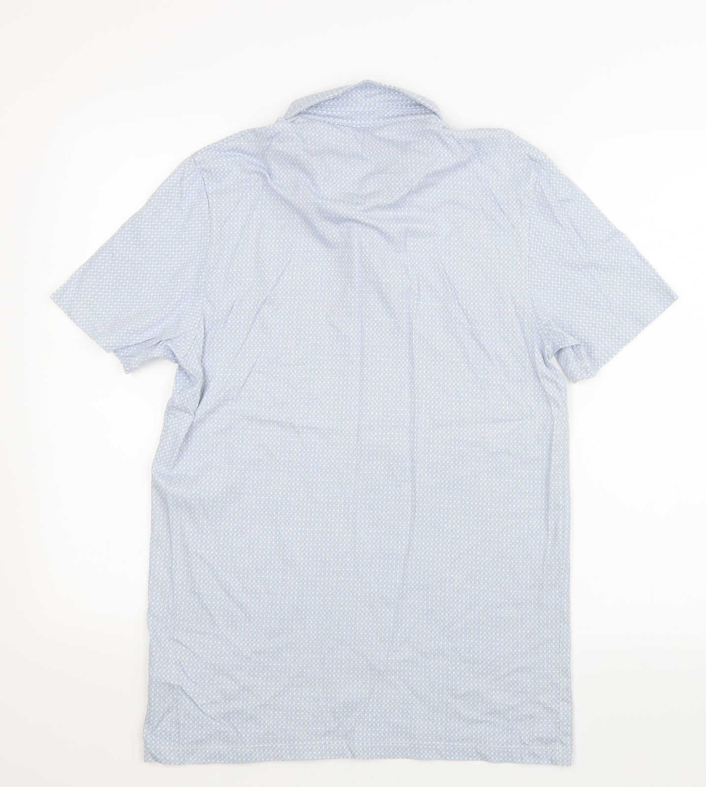 NEXT Mens Blue Geometric   Polo Size L