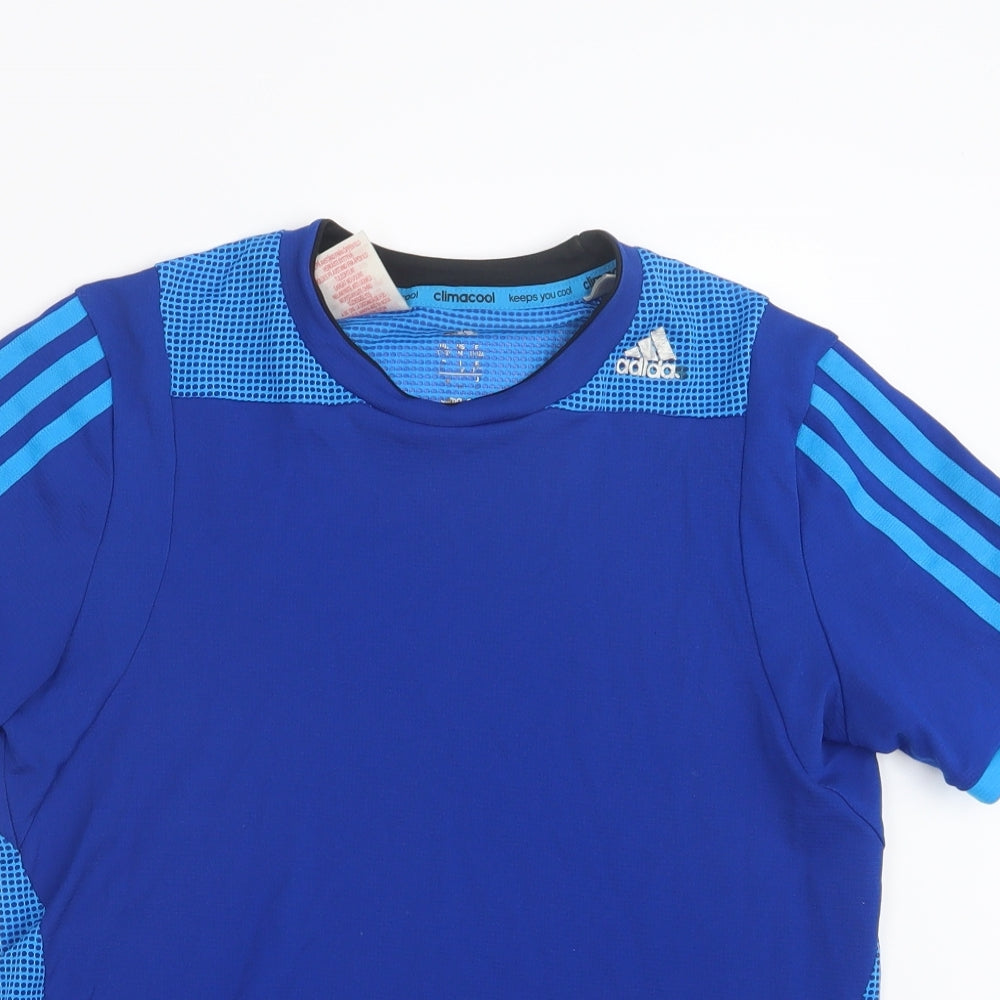 adidas Boys Blue   Basic T-Shirt Size 11-12 Years