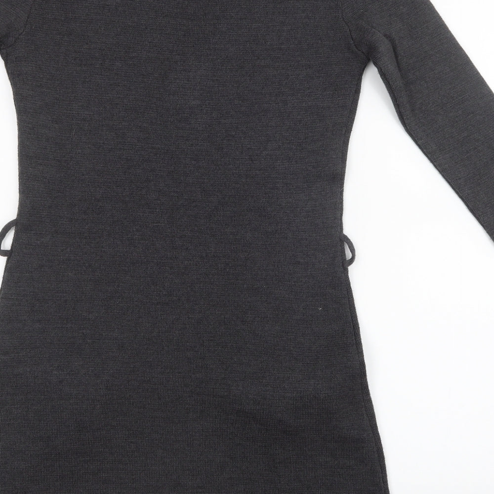Mango Womens Grey  Knit Jumper Dress  Size S