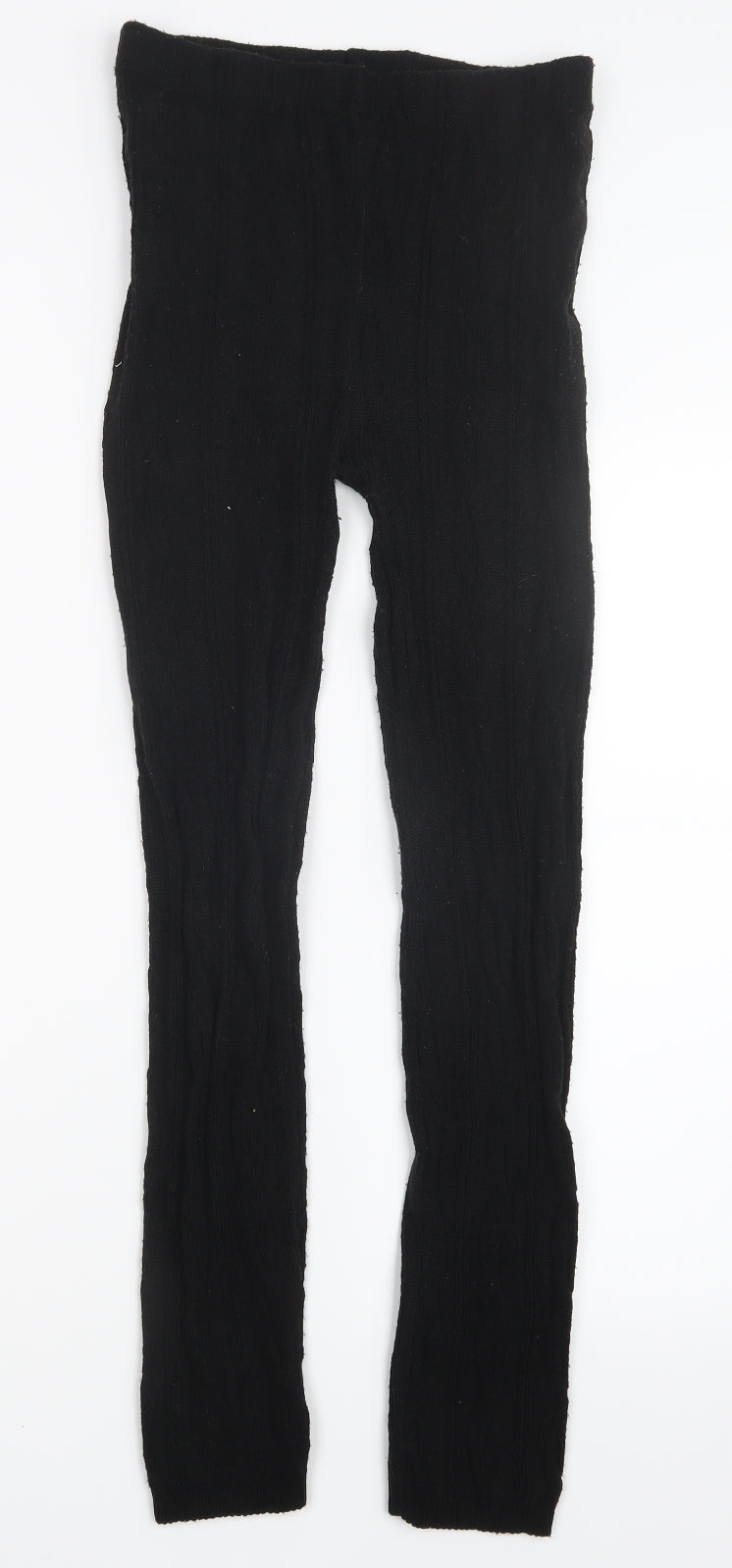 Preworn Womens Black  Knit Trousers  Size S L27 in