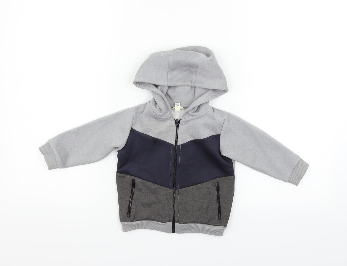 River Island  Grey   Full Zip Jumper Size 6-9 Months