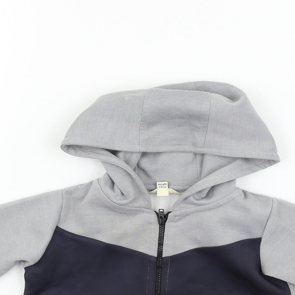 River Island  Grey   Full Zip Jumper Size 6-9 Months