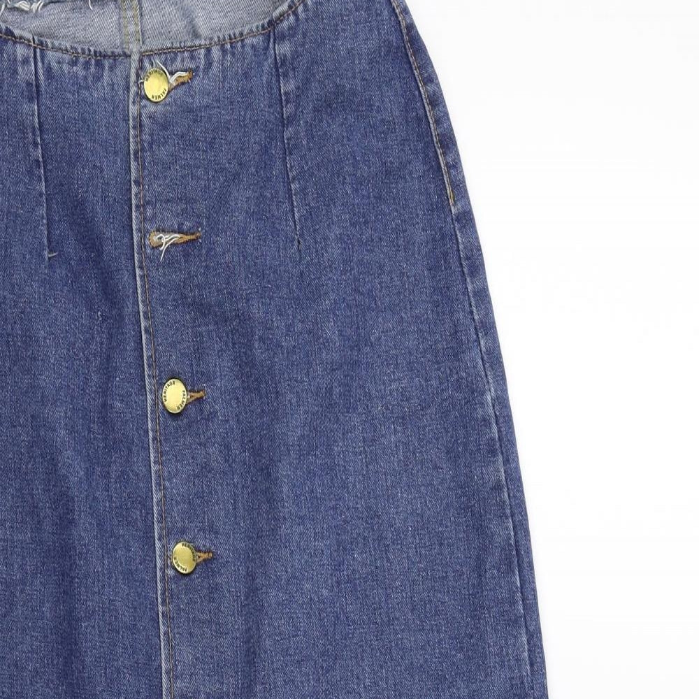 SheIn Womens Blue   Flare Skirt Size M