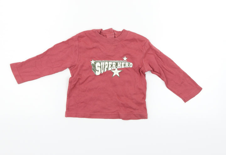 George Pink Basic T-Shirt Size 12-18 Months - Super hero