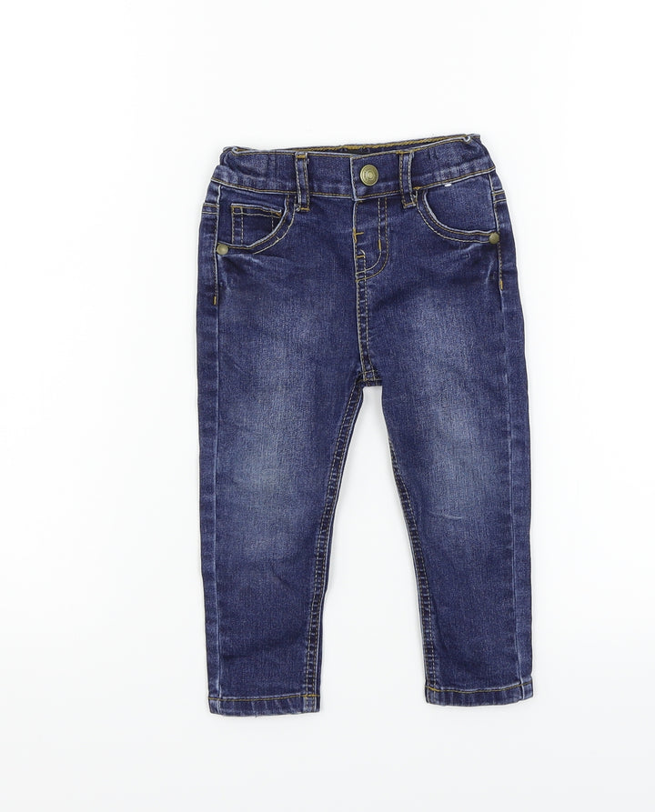 Denim & Co. Blue Cargo Trousers Size 12-18 Months