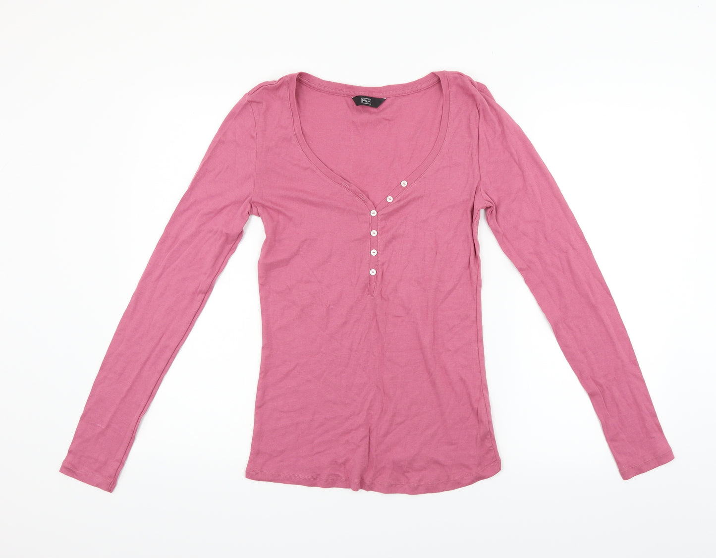 F&F Womens Pink   Basic T-Shirt Size 12