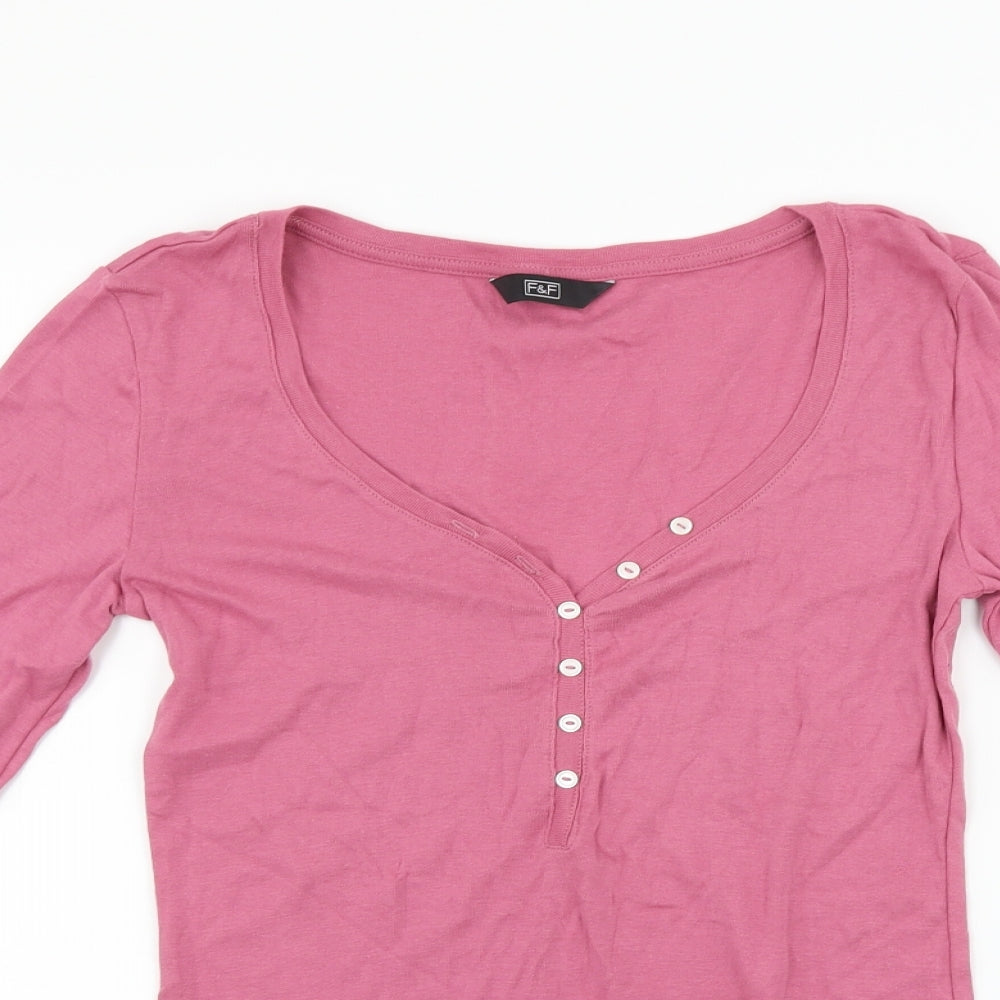 F&F Womens Pink   Basic T-Shirt Size 12