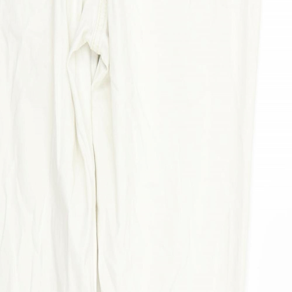 NEXT Womens White   Trousers  Size 8 L27 in