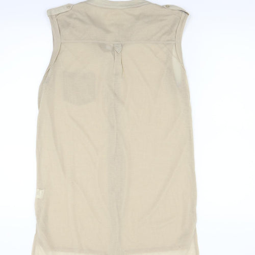 Atmosphere Womens Beige   Basic Button-Up Size 8