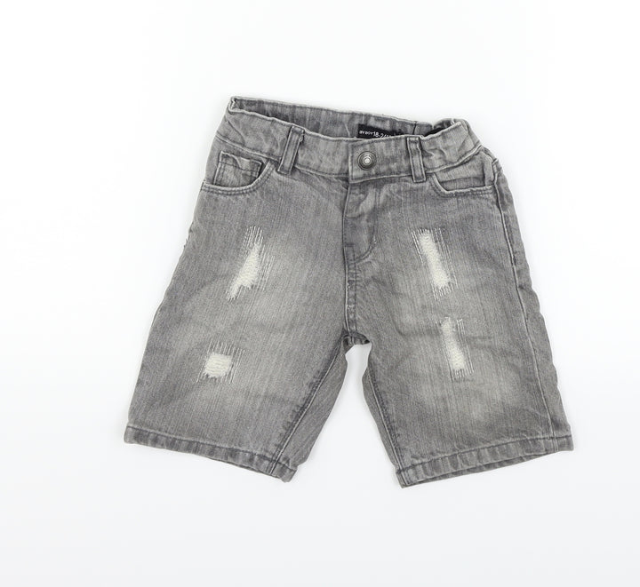 Mini Rebel Grey Cropped Jeans Size 18-24 Months