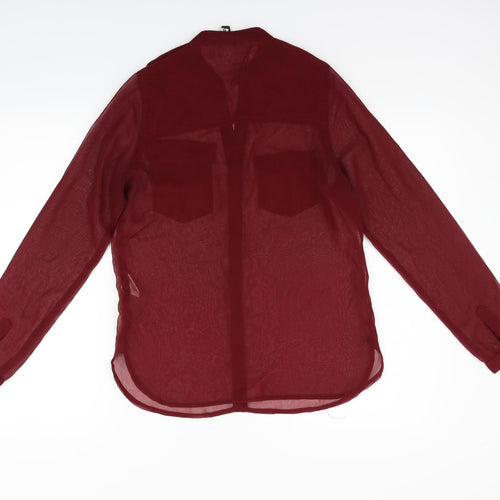 iNFLUENCE Womens Red   Basic Button-Up Size 10