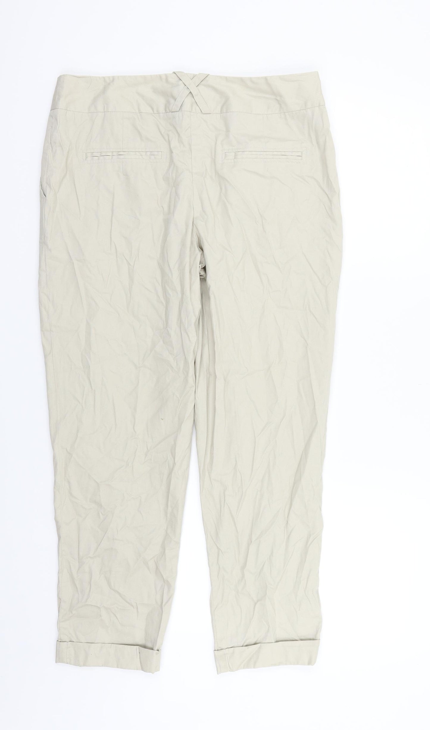 Atmosphere Womens Beige   Trousers  Size 12 L25 in