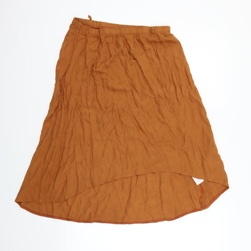 eVIE Womens Orange Houndstooth  Flare Skirt Size 10