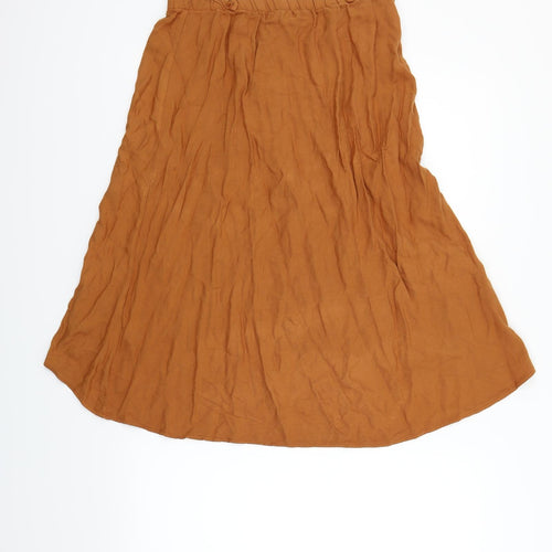 eVIE Womens Orange Houndstooth  Flare Skirt Size 10
