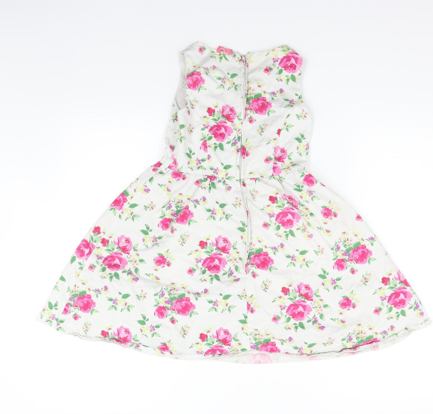 LCW Girls White Fair Isle  Fit & Flare  Size 8-9 Years