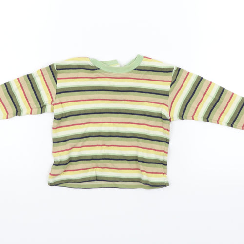 George  Green Striped  Pullover Jumper Size 12-18 Months