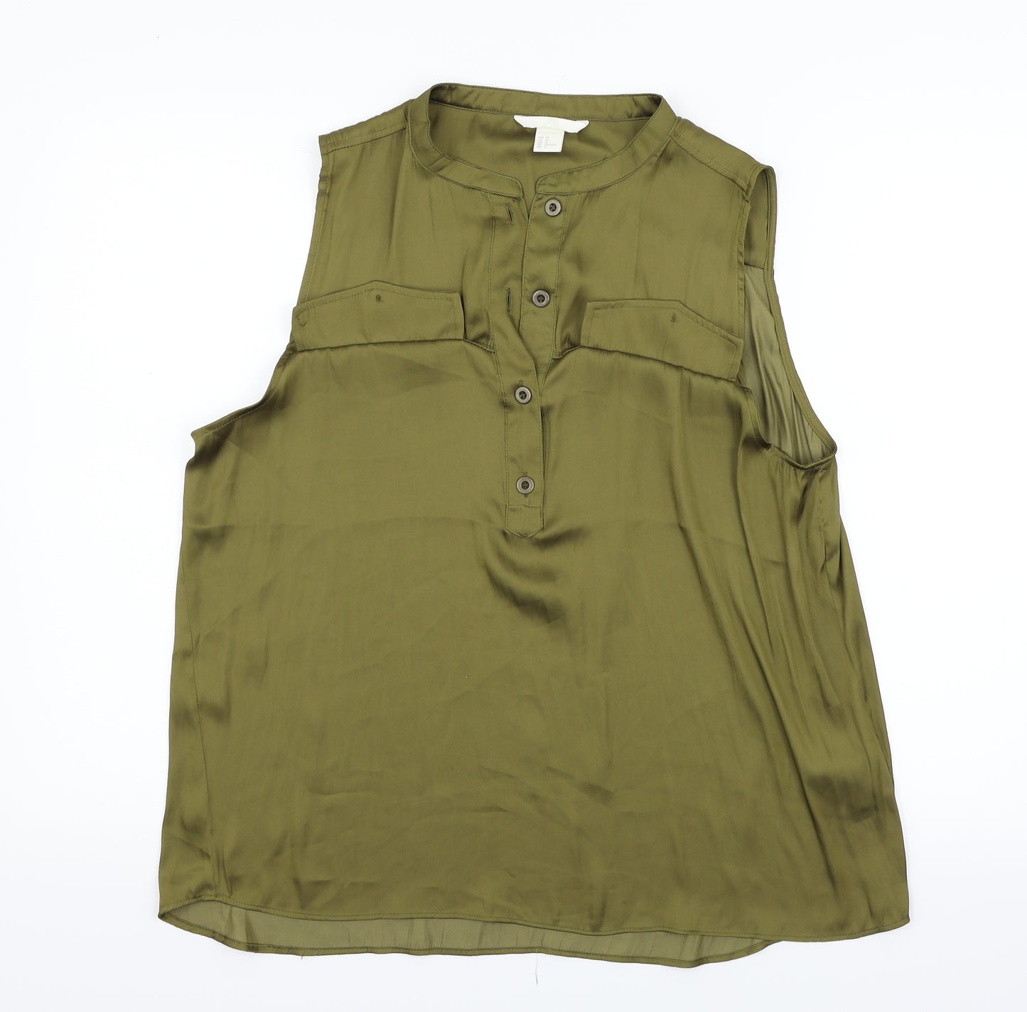 H&M Womens Green   Basic T-Shirt Size 16