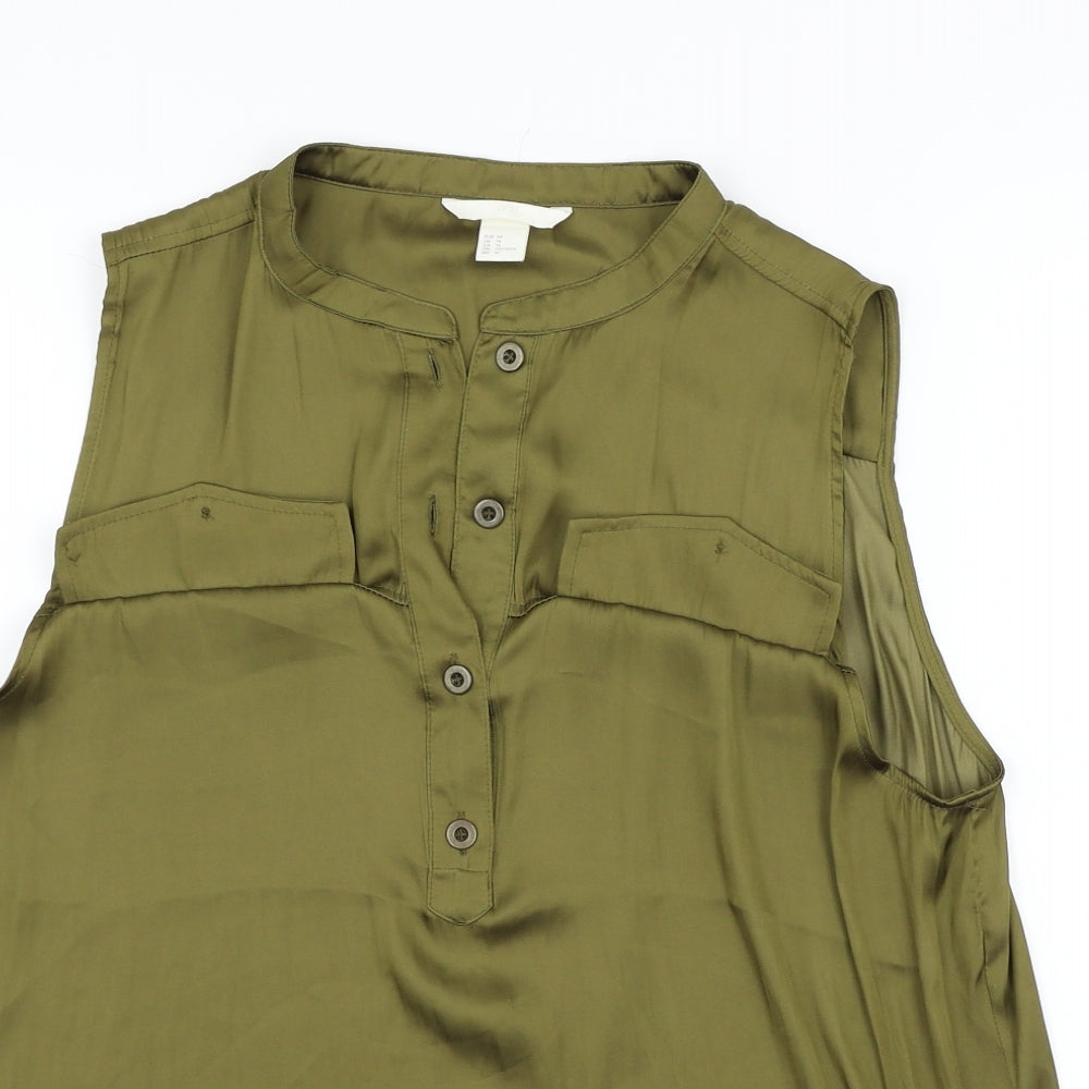H&M Womens Green   Basic T-Shirt Size 16