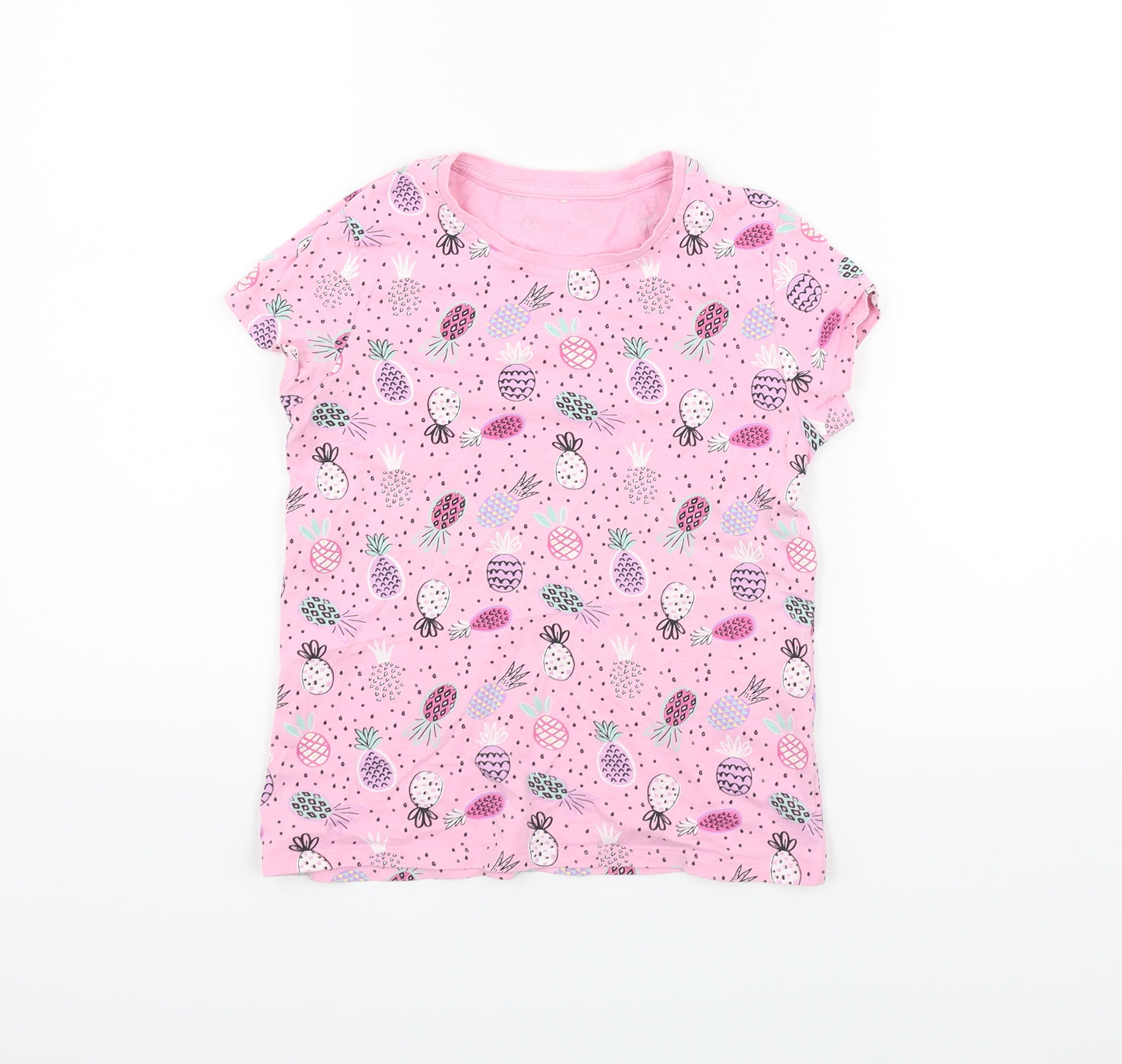 George Girls Pink   Basic T-Shirt Size 7-8 Years  - Pinapple