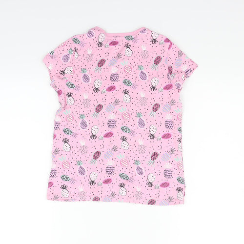 George Girls Pink   Basic T-Shirt Size 7-8 Years  - Pinapple