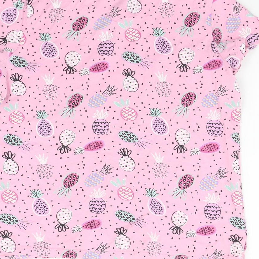 George Girls Pink   Basic T-Shirt Size 7-8 Years  - Pinapple