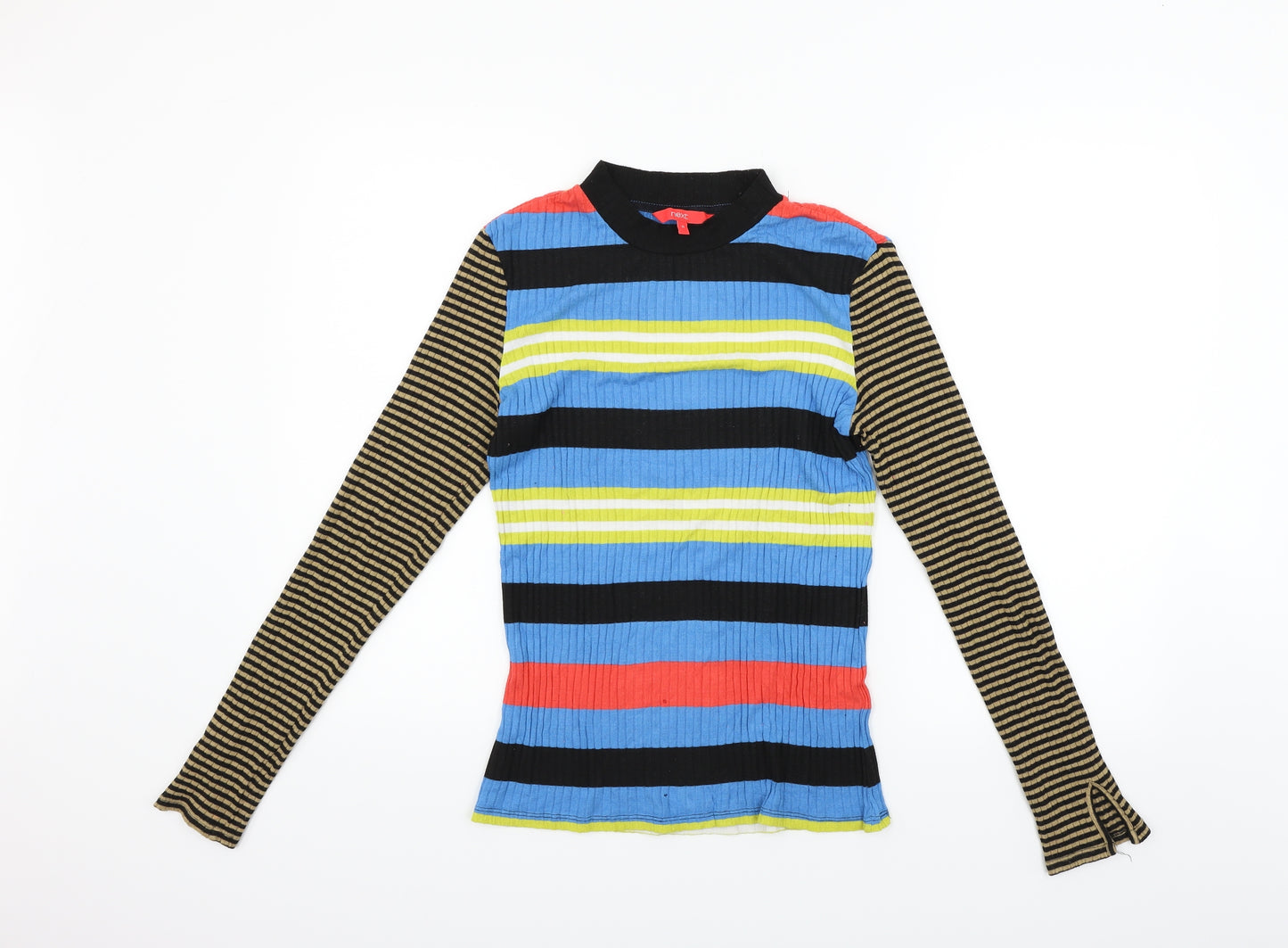 NEXT Womens Blue Striped  Basic T-Shirt Size 12