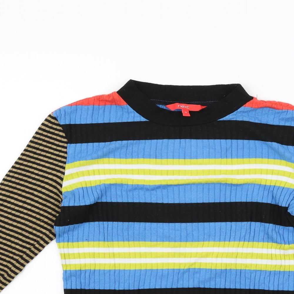 NEXT Womens Blue Striped  Basic T-Shirt Size 12