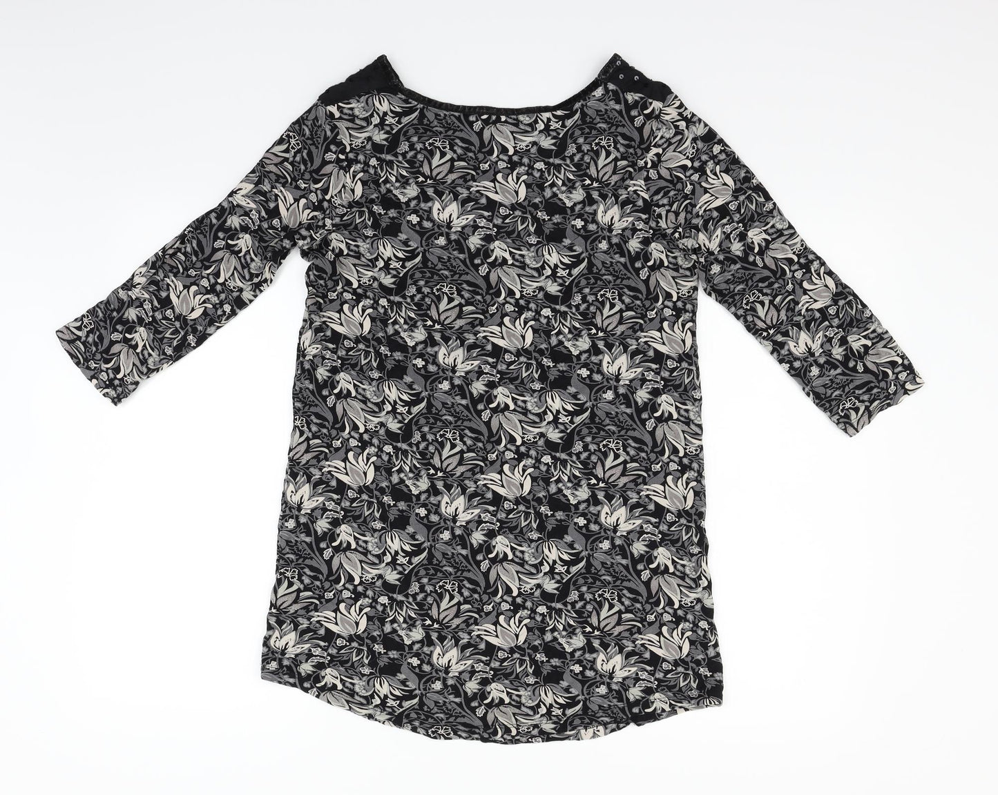 NEXT Womens Black Geometric  Fit & Flare  Size 10